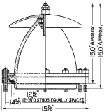 Pyrex Navy Deck Type Entering Insulators